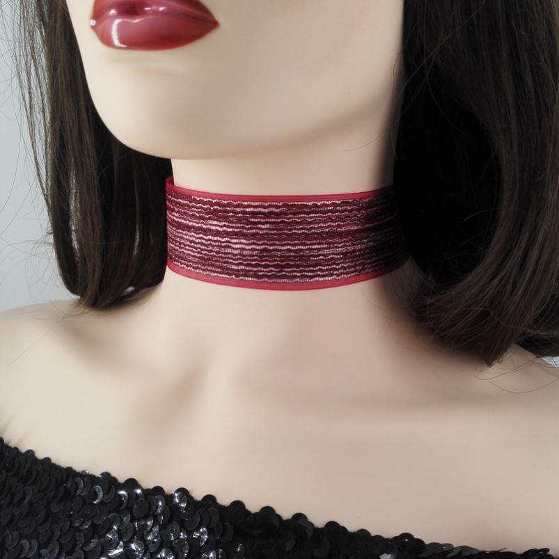 Neck band remove cover neck decoration clavicle chain 2021 new thick lace wide edge cover neck neck scarf collar