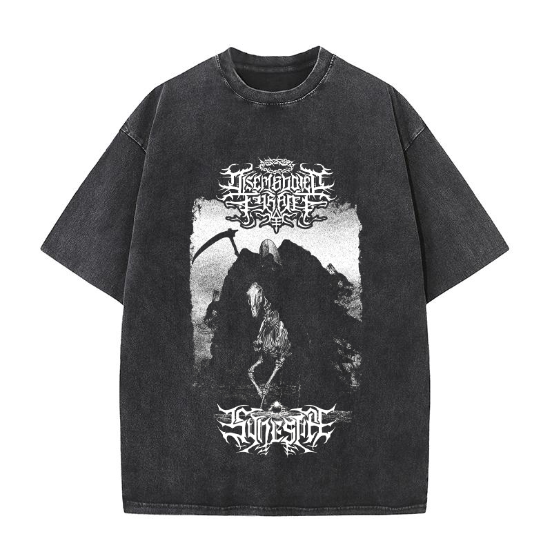 Disembodied Tyrant Synestia Symphonic Avant-Garde Deathcore Music Festival Outfit Pure Cotton Retro T-Shirt