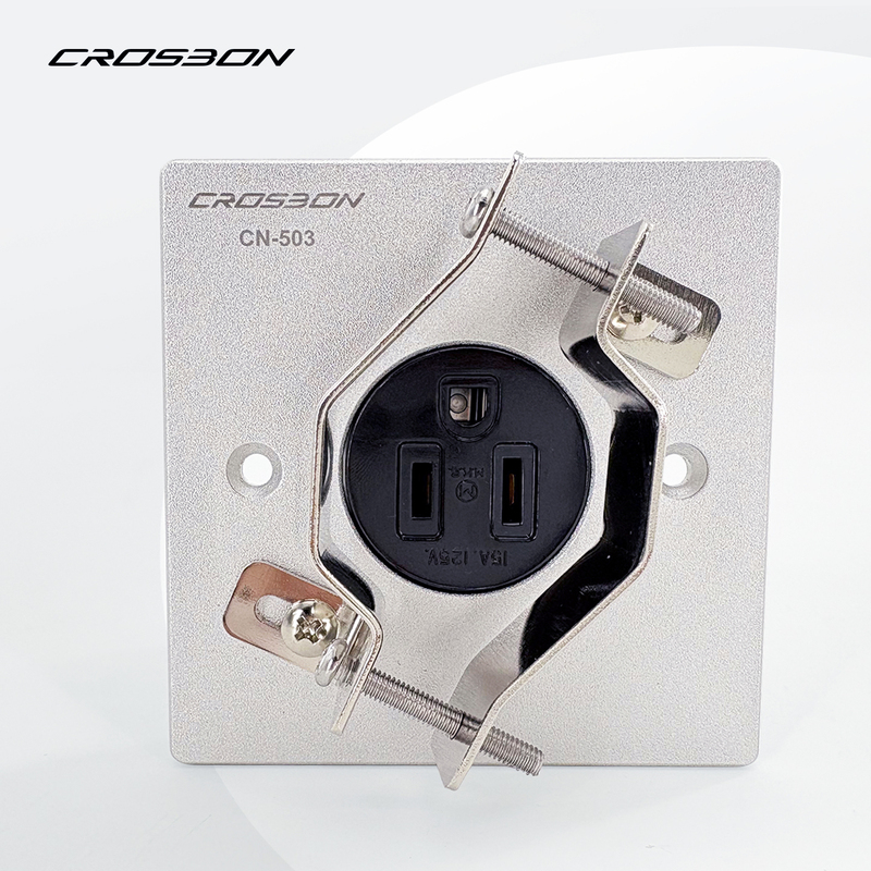 Crosbon Aluminum Alloy Panel Comes with a Plug Holder and Is Equipped with a Japanese Minggong 2867 American Standard Wall Socket