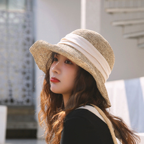 Japanese hand-woven large cotton fold fold of cotton hat sprawling hat washed hat