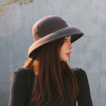 Autumn and winter New French retro woolen fisherman basin hat Hepburn wool Bell type hat hat fisherman hat child