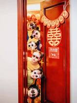 Yours forever exclusive design blocking door stickers wedding welcome family blocking game slogan Chinese wedding