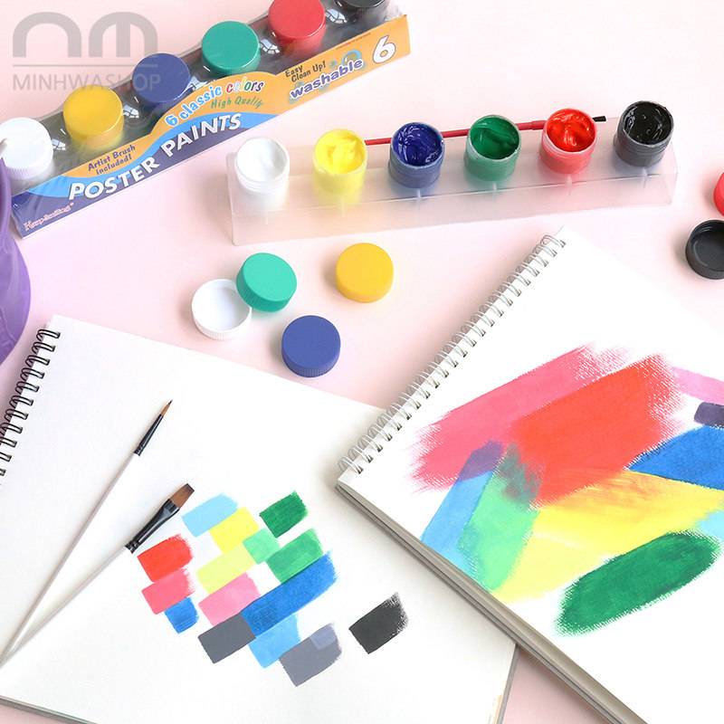 New gouache painting set children's puzzle students use beginner art students jelly cans for safe paint painting