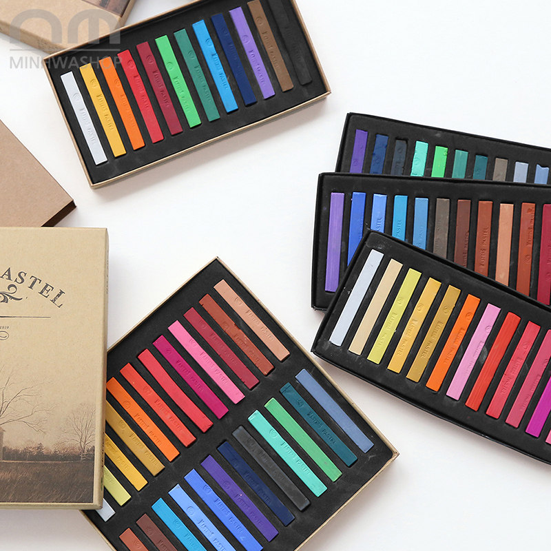 Marley 12-color chalk regular hand painting 24-color pen paint beginner's special painting set 36-color wax pen