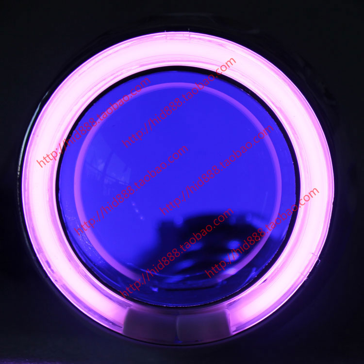 Xe máy mới đèn pha đôi ống kính ánh sáng mắt thiên thần ma quỷ mắt xe máy xenon đèn 	đèn pha led 7 màu cho xe máy