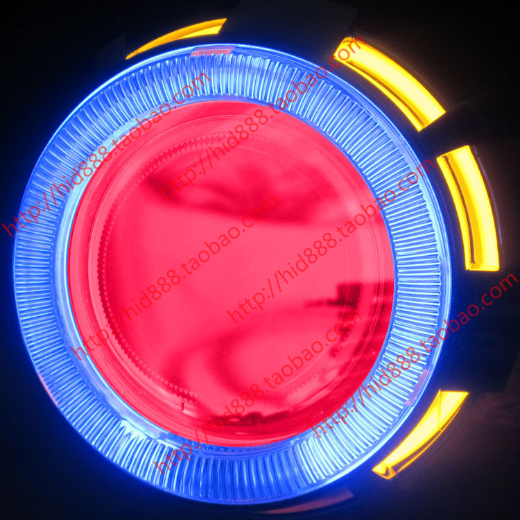 Ma Jiesite T3T5 ống kính xe máy đèn pha đôi ánh sáng đèn pha ống kính sửa đổi xenon đèn đôi thiên thần mắt ma quỷ đèn pha xe máy wave