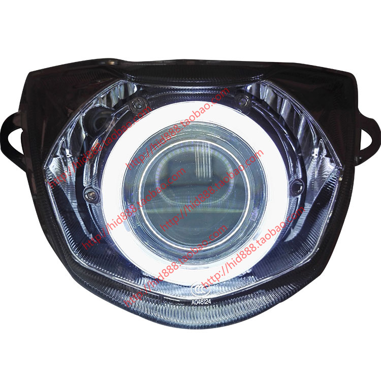 Xe máy tinh thần HJ125T-18 đèn pha ống kính sửa đổi thiên thần đèn xenon mắt đèn pha quỷ lắp ráp đèn halogen xe may