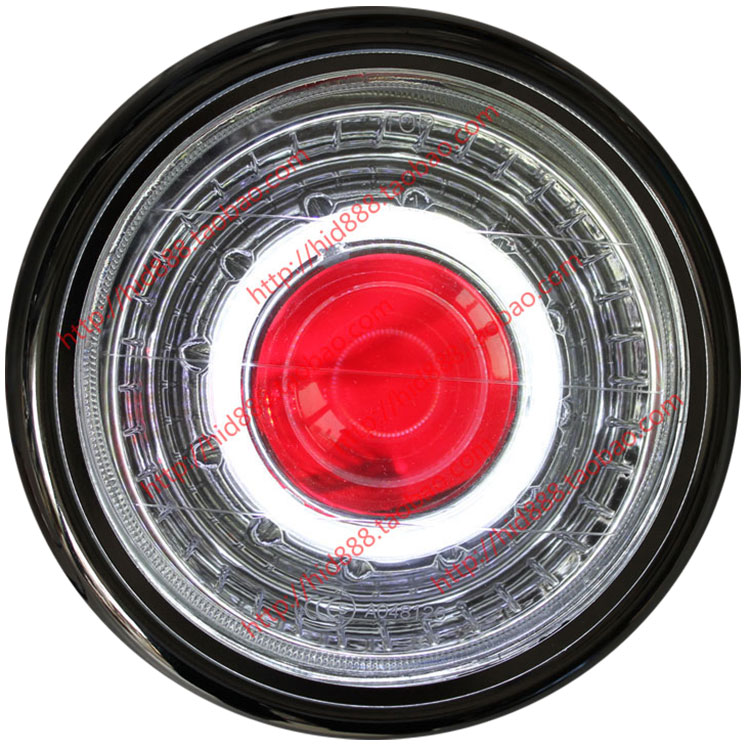 Xe máy 7 inch vòng đèn đèn pha ống kính kép lắp ráp đèn xenon sửa đổi Q5HID lắp ráp thiên thần ma quỷ mắt đèn xe wave rsx