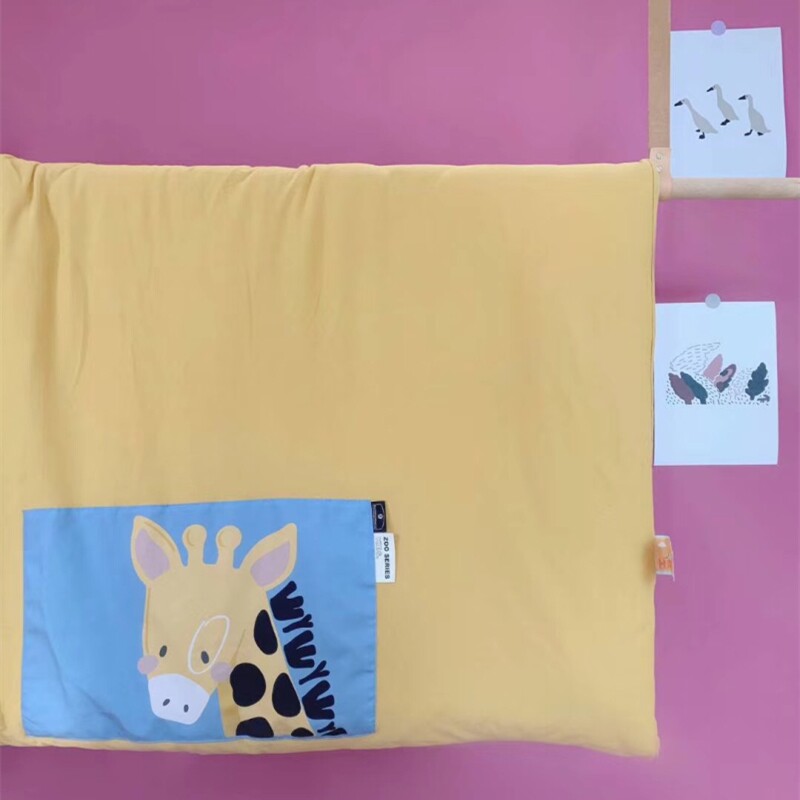 Children's young children's cotton knitted quilt cover single pillowcase single piece kindergarten nap quilt cover 120x150
