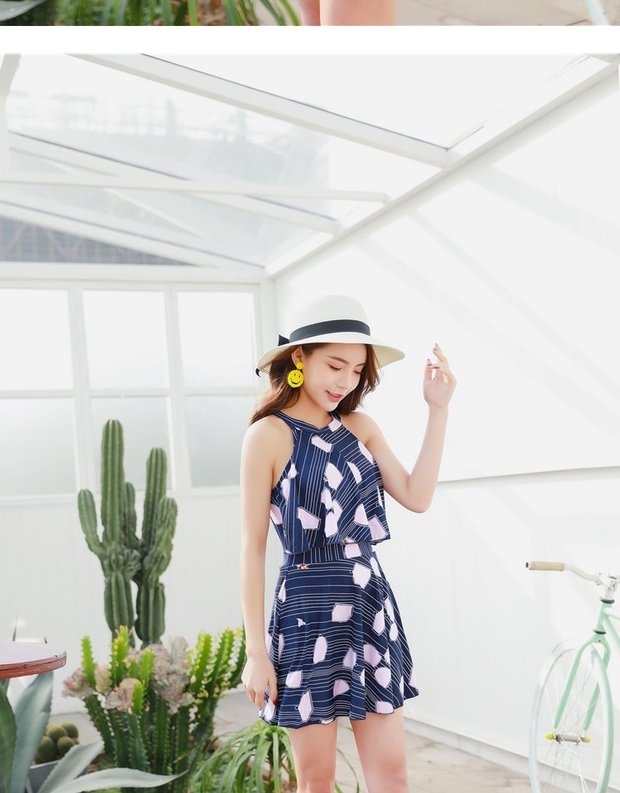 Váy một mảnh ngực nhỏ tụ tập áo tắm gợi cảm của phụ nữ Che bụng là bộ đồ tắm suối nước nóng XL bảo thủ của Hàn Quốc đồ bơi liền thân nam giá rẻ
