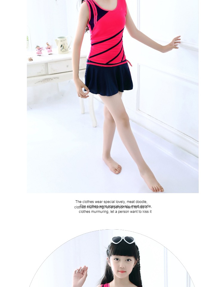 Chia trẻ em của đồ bơi cô gái lớn trẻ em bé váy phong cách boxer áo tắm cô gái sinh viên đồ bơi mùa xuân nóng hình ảnh áo tắm 2 mảnh