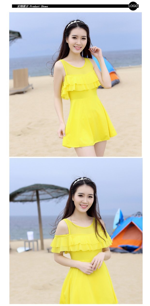 Váy mỏng bụng váy bơi nữ ngực lớn ngực nhỏ thu thập bảo thủ thời trang đồ bơi XL mùa xuân nóng đồ tắm 2 mảnh