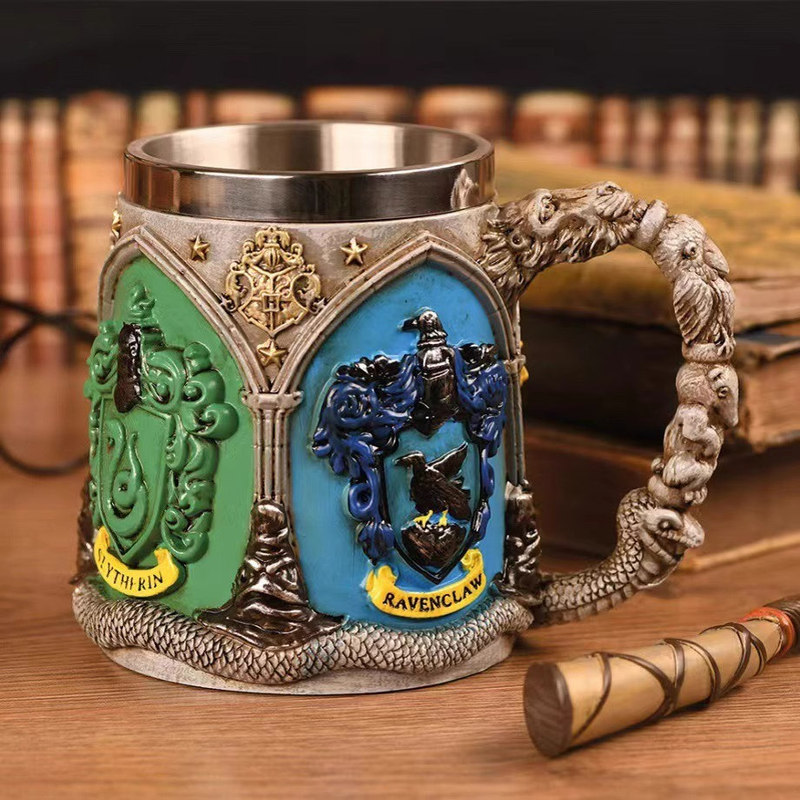 Harry Potter Hogwarts Castle Water Cup House of Gryffindor Golden Snitch Mug Desktop Ornament Birthday Gift