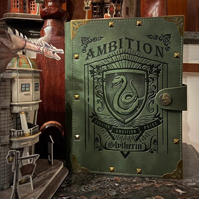 Harry Potter themed notebooks, Slytherin retro A5 loose-leaf card holders, journals, birthday gifts for girls.