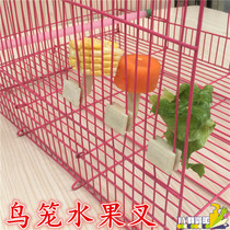 Bird fruit fork vegetable fork bird cage accessories parrot Myrna fruit fork bird supplies utensils