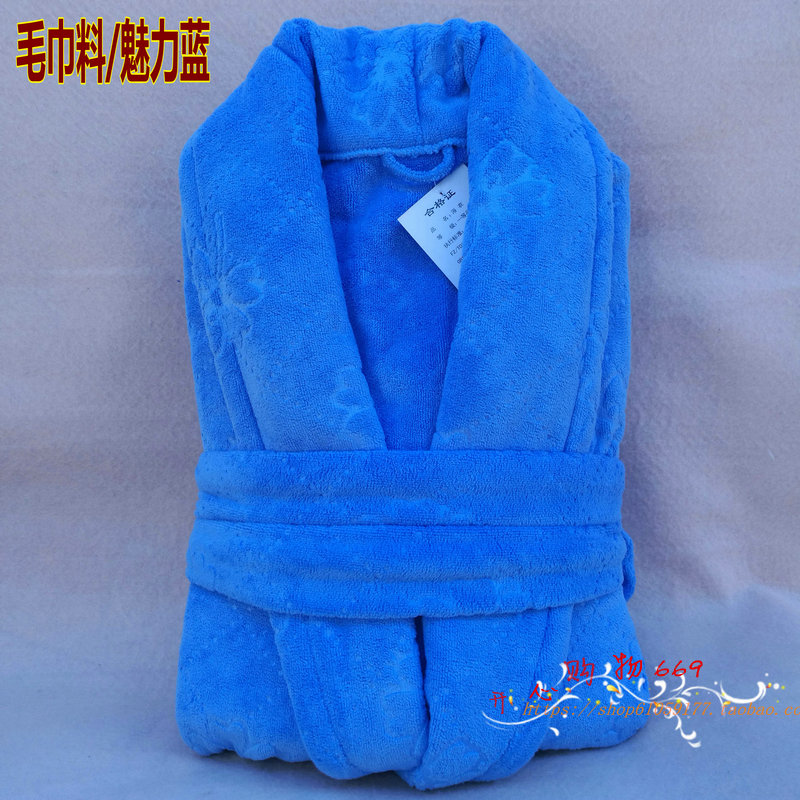 Mùa xuân và mùa thu Mùa đông Đàn ông và Phụ nữ Plus Phân bón Plus Khách sạn Khăn bông Áo choàng cho các cặp vợ chồng Áo ngủ thấm sợi tre áo choàng đôi