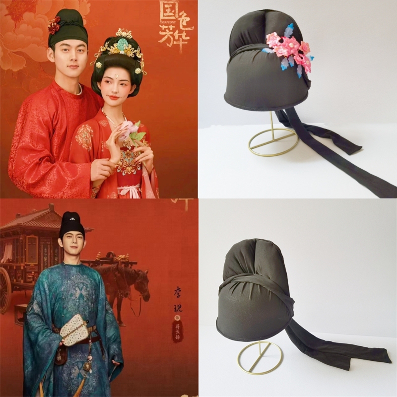 The Same Hat as Guo Se-Fanghua Wears, the Same Hat as Li Xian Wears in Hanfu, the Same Hat as Jiang Changyang Wears, Tang-Style Wedding Dress Updo Hat