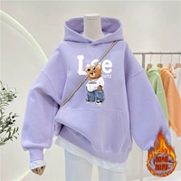 Сиреневый, флисовый, с медвежатами