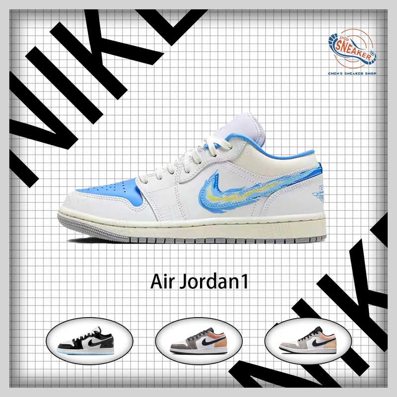 Nike/Nike Air Jordan1 Aj1 Low-Top Trendy Casual Sneakers for Men and Women Fj7219-411