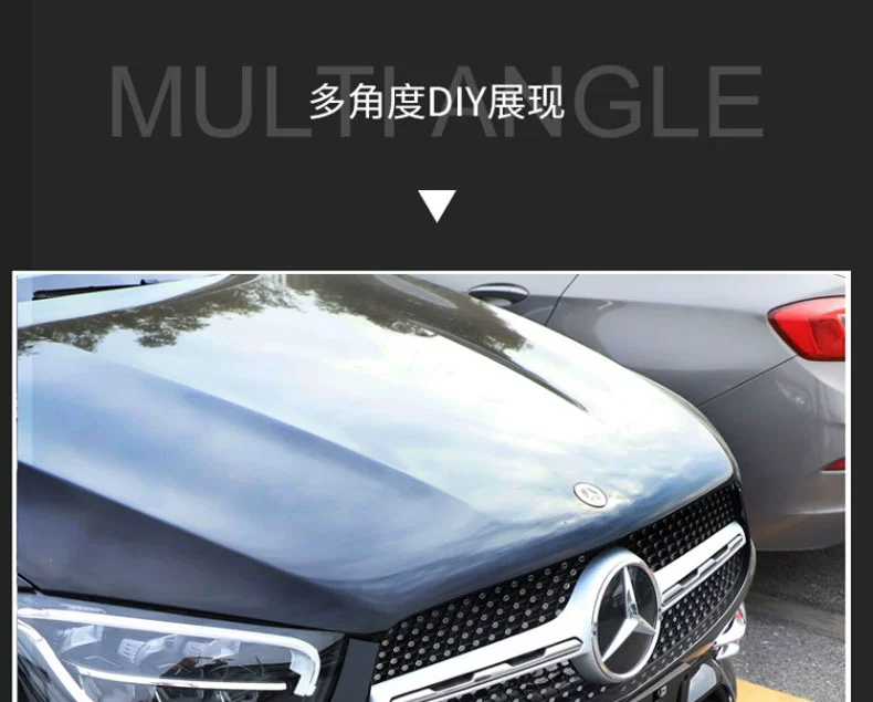 16-24 Mercedes-Benz GLC260GLC300L lưỡi hút gió lưới tản nhiệt phía trước đèn sương mù dải trang trí khung che sửa đổi dải sáng phía sau áo trùm xe ô tô bạt phủ nửa xe ô tô