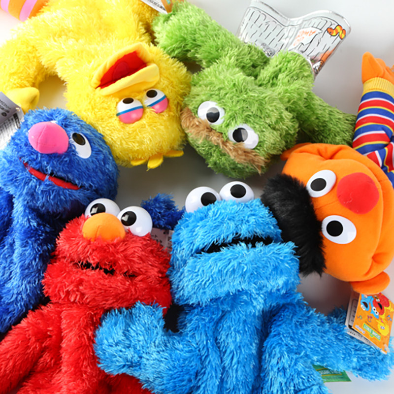 Sesame Street Aimo Sweet Cake Strange Hand Puppet Glove Doll Plush Doll Toys Parent-child Interactive Game Early to Teach Gifts