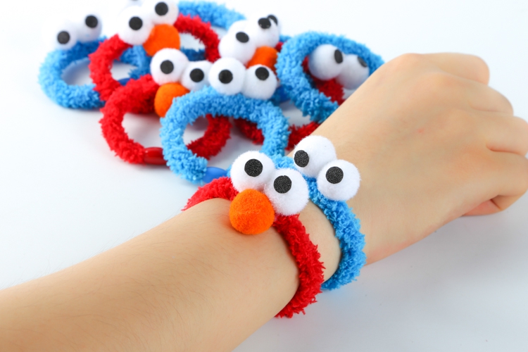 Đường phố Sesame Sesame Streetaimo Emmo ELMO Vòng đeo tay sang trọng sáng tạo headband Cô gái phụ kiện tóc dây buộc tóc