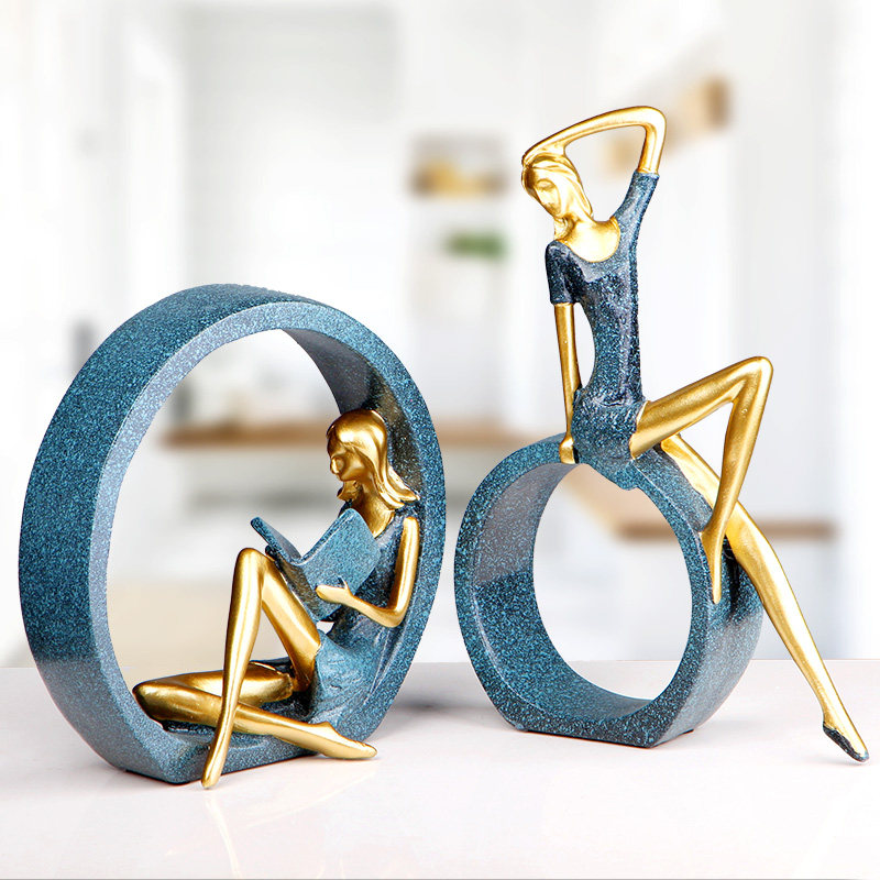 Nordic Fashion Personality Beauties Character Crafts Swing Accessories TV Cabinet Wine Cabinet Decorated Home Living Room Hem Creativity-Taobao