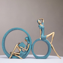 Nordic light luxury high-end modern simple abstract characters handmade art art art ornaments home living room accessories