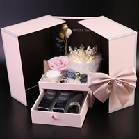 Розовый ночник, подарочная коробка, помада, 3 шт