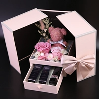 Розовый ночник, подарочная коробка, помада, с медвежатами, 3 шт