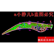 A certain dam landscape cad drawing garden landscape dwg drawing