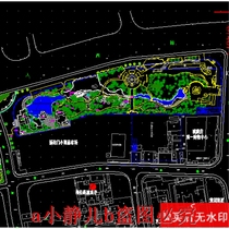 An ancient city park planning cad drawing garden landscape dwg drawing