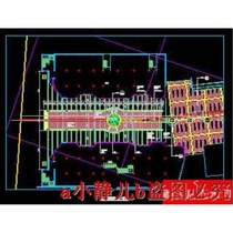 A city street landscape construction cad drawing garden landscape dwg drawing