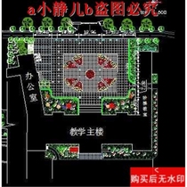 A universitys central area greening master plan CAD drawings garden landscape dwg drawings