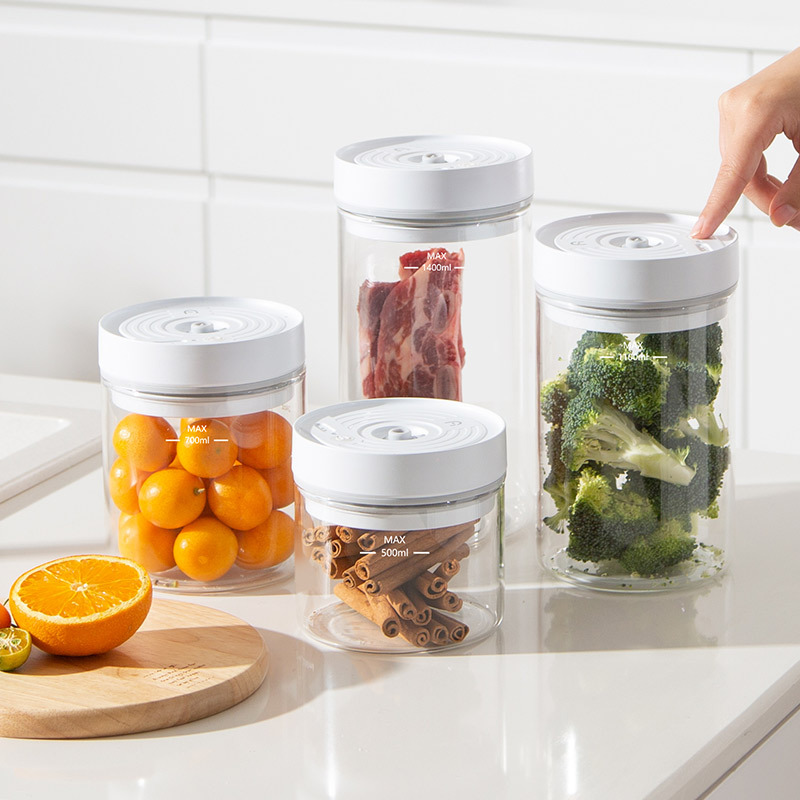 Bo's Smart Glass Vacuum Milk Powder Sealed Container, Moisture-Proof Storage Nut Jar, Rice Flour Box, Fresh-Keeping Storage for Millet