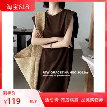 2022 Tide Moms Gestation Women Dress Summer Fashion Ocean Trendy Little CrowdDesign Lawless Sleeveless Temperament One-piece Dress