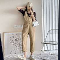 Gestational Woman Dress 2021 Fall New Ocean Air Conjoined Pants Reduction Fashion Big Code Brief slim Han Back With Pants Woman