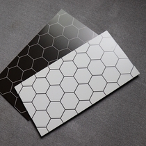 Foshan characteristic honeycomb wall tile indoor living room anti-slip and dirt resistant puzzle black and white plaid kitchen bathroom wall brick sy
