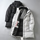 Hooded thickened cold-resistant and warm mid-length down jacket