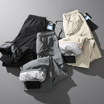 Men's American-Style Workwear Winter Outdoor Windproof Water-Resistant Thick Warm Cold-Resistant 90% down Pants