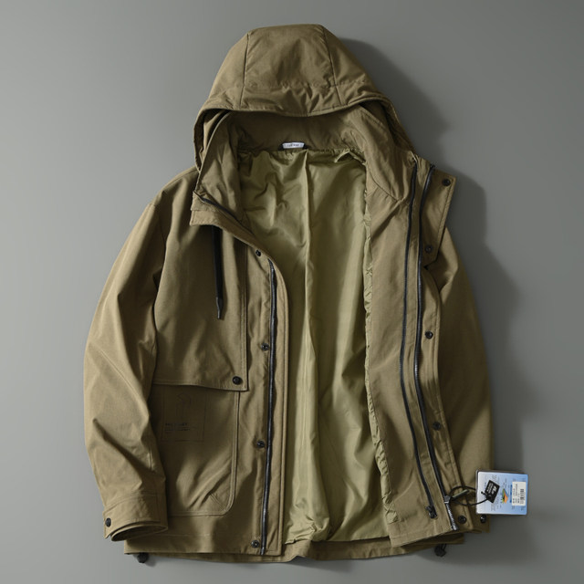 Offline 2000+ Surplus Export Men's High-End Three-In-One Detachable down Liner Hooded Parka Jacket