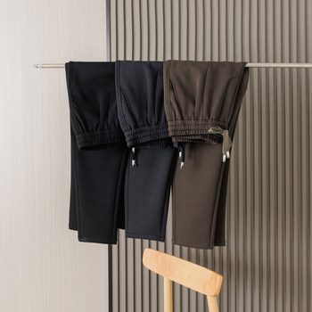 Original Export High-Weight Stretch Fabric Men's Autumn and Winter Fashion Elastic Waist Straight-Leg Casual Pants Sweatpants Trendy