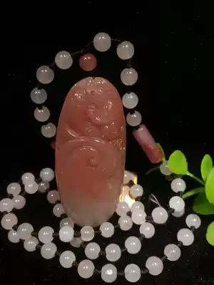 Natural Guilin chicken blood jade imperial concubine material ice powder red brave fashion pendant pendant sweater refining