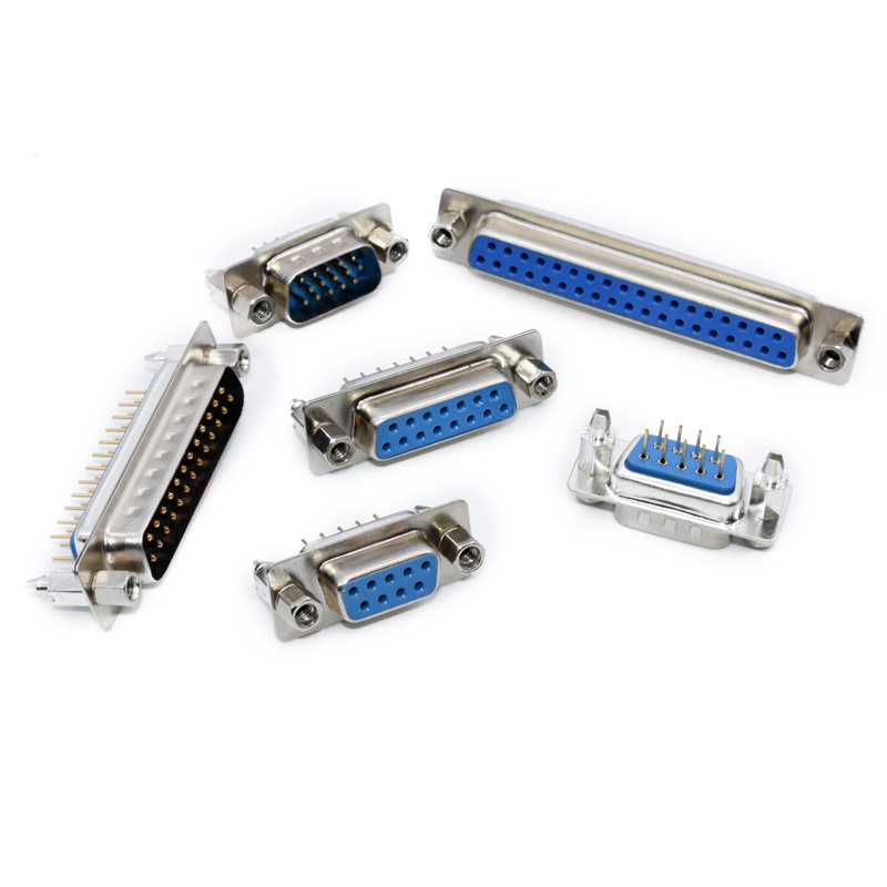 Straight foot welded plate serial port socket DP9 pin riveting harpoon type DB9 15 25 37 37 head