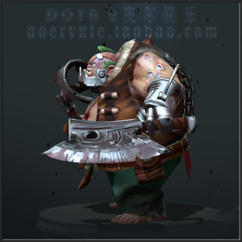 DOTA2屠夫帕吉胖子皮肤测评!忘却之幻出品捕猎手之缚,这胖子我直接原地起飞?_游戏装备新_淘宝游戏网