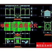 An ancient building design cad drawing garden landscape dwg drawing
