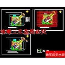 Green space landscape facilities in front of a villa area cad drawings garden landscape dwg drawings