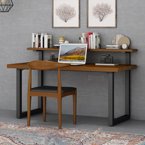 Nordic solid wood bay window desk simple modern bookshelf combination computer desktop table home study student writing desk