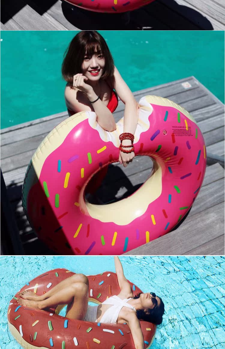 Donut bơi vòng người lớn Đàn ông và phụ nữ phao cứu sinh ghế bơm hơi tăng dày trẻ em bơi vòng nách phao đỡ cổ cho bé