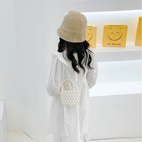 Детская портативная небольшая сумка из жемчуга, цепь, модная сумка через плечо, изысканный стиль, коллекция 2023